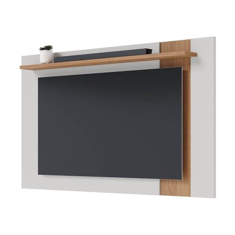 Painel para Tv 70 Polegadas Extensível 180cm Amélie C05 Off White Matte/freijó - Mpozenato
