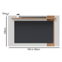 Ver imagem 6 de Painel para Tv 70 Polegadas Extensível 180cm Amélie C05 Off White Matte/freijó - Mpozenato