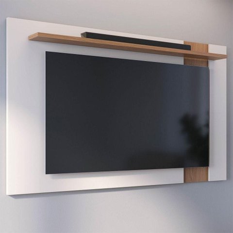 Painel para Tv 70 Polegadas Extensível 180cm Amélie C05 Off White Matte/freijó - Mpozenato