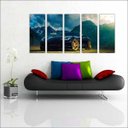 Ver imagem 4 de Quadro Decorativo Carros Corvette Salas Decorações Interiores 5 Peças Com Moldura