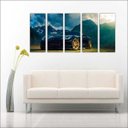 Ver imagem 2 de Quadro Decorativo Carros Corvette Salas Decorações Interiores 5 Peças Com Moldura