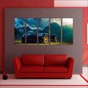 Ver imagem 5 de Quadro Decorativo Carros Corvette Salas Decorações Interiores 5 Peças Com Moldura