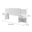 Ver imagem 2 de Cabeceira de Casal e Mesa Lateral Land Branco