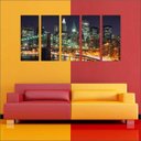 Ver imagem 2 de Quadro Decorativo Ponte do Brooklyn Cidade Nova Iorque Ponte Salas Interiores Com Moldura
