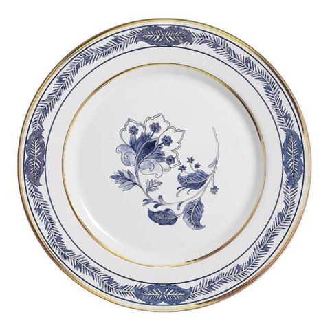 Conjunto com 6 Pratos Raso Xangai Azul Alleanza Cerâmica