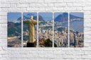 Ver imagem 1 de Quadro Decorativo Cidade Rio De Janeiro Salas Interiores Mosaico 5 Peças Com Moldura