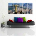 Ver imagem 5 de Quadro Decorativo Cidade Rio De Janeiro Salas Interiores Mosaico 5 Peças Com Moldura