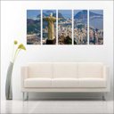 Ver imagem 3 de Quadro Decorativo Cidade Rio De Janeiro Salas Interiores Mosaico 5 Peças Com Moldura