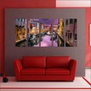 Ver imagem 4 de Quadro Decorativo Cidade Veneza Itália Salas Interiores Mosaico 5 Peças Com Moldura