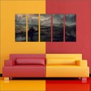 Ver imagem 3 de Quadro Decorativo Senhor Dos Anéis Cinema Filmes Salas Interiores Com 5 Peças Moldura