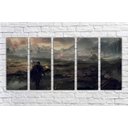 Ver imagem 1 de Quadro Decorativo Senhor Dos Anéis Cinema Filmes Salas Interiores Com 5 Peças Moldura