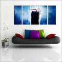 Ver imagem 4 de Quadro Decorativo Coringa Joker Batmam Heróis Cinema Salas Interiores Mosaico 5 Peças Com Moldura