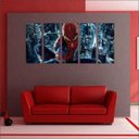Ver imagem 3 de Quadro Decorativo Homem De Ferro Super Heróis Salas Interiores Mosaico 5 Peças Com Moldura