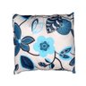 Capa de Almofada 40x40 Cm Suede com Estampa Floral Azul Cor: Laranja - 1