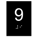 Ver imagem 1 de Kit 10 Placas Braile Ps do 9° Andar Elevador Preto