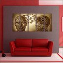 Ver imagem 2 de Quadro Decorativo Psicologia Cérebro Psiquiatria Consultórios Interiores Mosaico 5 Peças Com Moldura