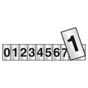 Ver imagem 1 de 10 Placas de Alumínio Auto-Adesiva 5x2.5cm Numeral 0 a 9 - 100 CR - SINALIZE PLACA AUTO-ADES.(N.0 A