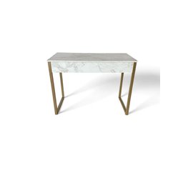 Mesa Escrivaninha Home Office Dourada Athena 80x75x50 Cm - 3