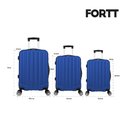 Ver imagem 3 de Kit Mala de Viagem Abs 3 Peças Adventure Fortt Azul - Kmv01-az