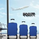 Ver imagem 4 de Kit Mala de Viagem Abs 3 Peças Adventure Fortt Azul - Kmv01-az