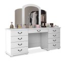 Ver imagem 2 de Penteadeira Camarim com Espelho e Porta Joias 100% Mdf Berlim Branco