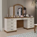 Ver imagem 1 de Penteadeira Camarim com Espelho e Porta Joias 100% Mdf Berlim Malbec Off White