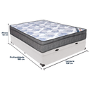 Ver imagem 3 de Cama Box Baú e Colchão Iso Superpocket Molas Ensacadas Viúvo Ortobom: Branco