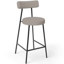 Ver imagem 3 de Kit 03 Banquetas Baixa para Cozinha Sala de Jantar Bancada Milão L02 Linho Bege - lyam decor Lyam de