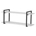 Ver imagem 2 de Nicho Banheiro Preto Com Prateleiras Branco 100cm