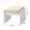 Banqueta com assento almofadado para penteadeira 100% MDF Eloa Branco - 4