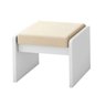 Banqueta com assento almofadado para penteadeira 100% MDF Eloa Branco - 2