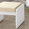 Banqueta com assento almofadado para penteadeira 100% MDF Eloa Branco - 3