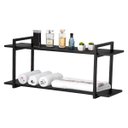 Ver imagem 1 de Nicho Banheiro Preto Com Prateleiras Preto 120cm