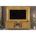 Ver imagem 2 de Home P/ Tv até 75 Pol Atlas 100% Mdf C/ Led 218x135cm Cedro - Dj Móveis