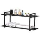 Ver imagem 1 de Nicho Banheiro Preto Com Prateleiras Preto 80cm