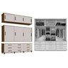 Guarda-Roupa Casal Triplex 6 Portas de Correr 9 Gavetas 100% MDF Toronto Malbec Off-White - 3