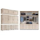 Ver imagem 2 de Guarda-Roupa Casal Triplex 6 Portas de Correr 9 Gavetas 100% MDF Toronto Avelã