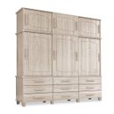 Ver imagem 1 de Guarda-Roupa Casal Triplex 6 Portas de Correr 9 Gavetas 100% MDF Toronto Avelã