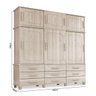 Guarda-Roupa Casal Triplex 6 Portas de Correr 9 Gavetas 100% MDF Toronto Avelã - 3