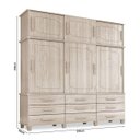Ver imagem 3 de Guarda-Roupa Casal Triplex 6 Portas de Correr 9 Gavetas 100% MDF Toronto Avelã