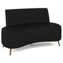 Ver imagem 1 de Sofá 2 Lugares para Sala Living 160cm Pés Palito Tamar K04 Sintético Preto - Mpozenato
