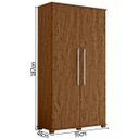 Ver imagem 4 de Armário Multiuso 100% MDF com Chave e Cabideiro Opcional Texas Castanho