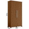 Armário Multiuso 100% MDF com Chave e Cabideiro Opcional Texas Castanho - 4