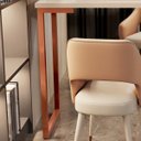 Ver imagem 2 de Escrivaninha Mesa Home Office Estilo Industrial Cairo 120cm - Cobre/Off White