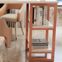 Ver imagem 3 de Escrivaninha Mesa Home Office Estilo Industrial Cairo 120cm - Cobre/Off White