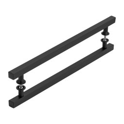 Puxador De Porta Quadrado Preto 40cm - 2