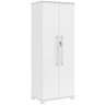 Armário Multiuso 100% MDF 4 Prateleiras com Chave Dallas Branco - 2