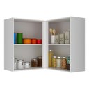 Ver imagem 6 de Armário Aéreo de Canto 90cm 2 Portas 100% Mdf Phoenix Móvel na Caixa