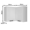 Ver imagem 2 de Armário Aéreo de Canto 90cm 2 Portas 100% Mdf Phoenix Móvel na Caixa