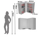 Ver imagem 4 de Armário Aéreo de Canto 90cm 2 Portas 100% Mdf Phoenix Móvel na Caixa